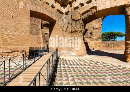 3. Jahrhundert Caracalla Thermen (Terme di Caracalla), Ruinen der antiken römischen öffentlichen Bäder, Rom, Italien Stockfoto
