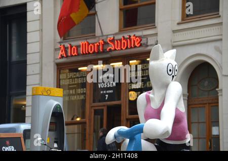 Das berühmte Lokal 'A la mort subite' im Zentrum von Brüssel Belgien - das berühmte 'A la mort subite' in Brüssel, Belgien Stockfoto