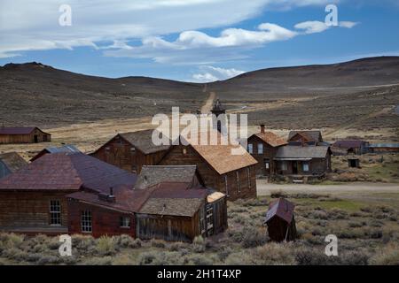 Methodist Church, Green Street, Bodie Ghost Town (8379 Fuß / 2554 m Höhe), Bodie Hills, Mono County, Eastern Sierra, Kalifornien, USA Stockfoto