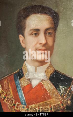 Alfonso XII König von Spanien junges Porträt. Unbekannter Interpret. Marinemuseum, Madrid Stockfoto