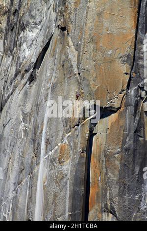 Klettern am El Capitan, Yosemite National Park, California, USA. Stockfoto