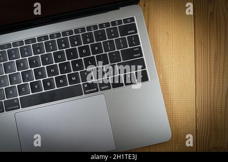 Tastaturbild eines eleganten Laptops. Drehort: Yokohama-Stadt kanagawa Präfektur Stockfoto