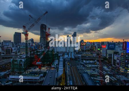 Landschaft sichtbare von Shibuya Hikarie. Drehort: Präfektur kanagawa, Yokohama-Stadt Stockfoto