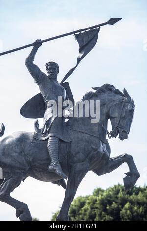 Sevilla, Spanien - 27. September 2020: El Cid Campeador Reiterstatue. 1927 von Anna Hyatt Huntington modelliert Stockfoto