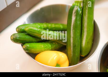 Bild von Gemüse in der Küche platziert. Drehort: Präfektur kanagawa, Yokohama-Stadt Stockfoto
