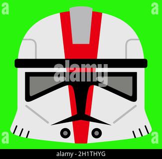 Klon Trooper Illustration Star Wars Helm Charakter Helm Stockfoto
