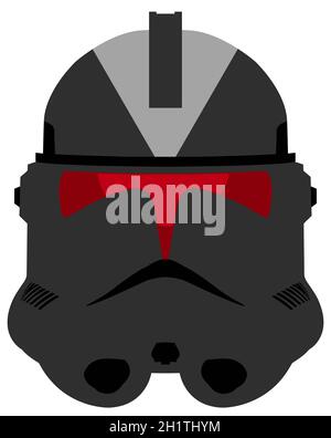 Klon Trooper Illustration Star Wars Helm Charakter Helm Stockfoto