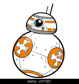 BB 8 Technologie Roboter Maschine Charakter Illustration Stockfoto