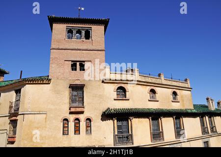 Ansicht des Hauses des maurischen Königs (Casa del Rey Moro), Ronda, Provinz Malaga, Andalusien, Spanien, Europa. Stockfoto