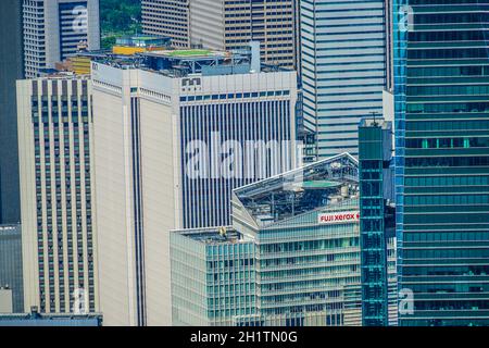 Stadtlandschaft von der Aussichtsplattform Roppongi Hills. Aufnahmeort: Metropolregion Tokio Stockfoto