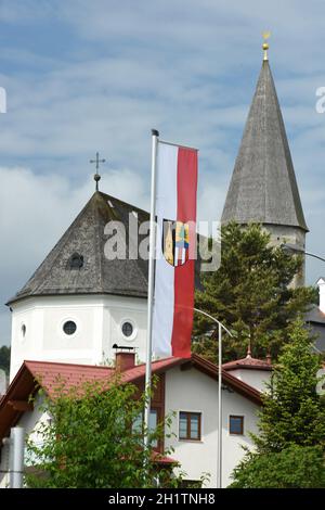 Die Kirche in Altmünster im Salzkammergut, Österreich, Europa - die Kirche in Altmünster im Salzkammergut, Österreich, Europa Stockfoto