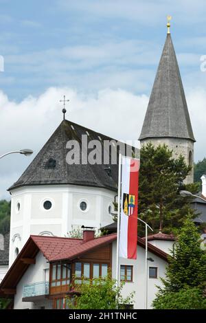 Die Kirche in Altmünster im Salzkammergut, Österreich, Europa - die Kirche in Altmünster im Salzkammergut, Österreich, Europa Stockfoto