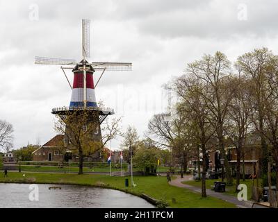 Windmühle und Museum„De Valk“ – Leiden Stockfoto