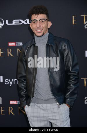 Los Angeles, USA. Oktober 2021. Khleo Thomas nimmt am 18. Oktober 2021 an der Premiere von „Eternals“ der Marvel Studios in Los Angeles Teil, Quelle: Tsuni/USA/Alamy Live News Stockfoto