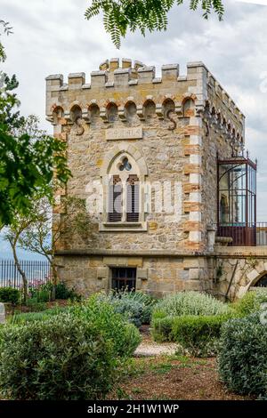 Die Tour Magdala in Rennes le Chateau. Das Geheimnis der Katharer, der Heilige Graal, die Templer Stockfoto