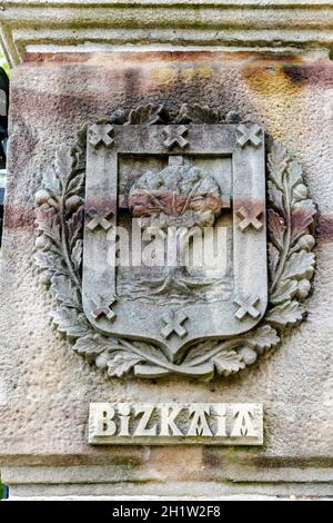 Guernica, Spanien - 09. April 2018: Im Inneren des Versammlungshauses von Gernika, einer historischen Stadt in der Provinz Biskaya (Bizkaya), Baskenland, Spanien. Th Stockfoto