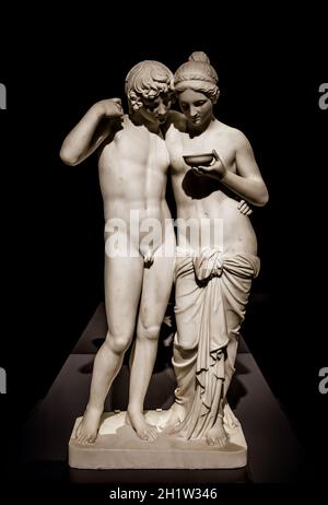 Mailand, ITALIEN - Juni 2020. Bertel Thorvaldsens Meisterwerk Amor und Psyche (Amore e Psiche, 1861), Symbol der ewigen Liebe. Stockfoto