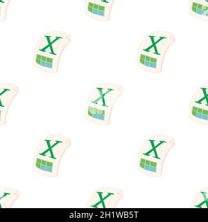 XLS Muster nahtlose Hintergrund Textur wiederholen Tapete geometrischen Vektor Stock Vektor