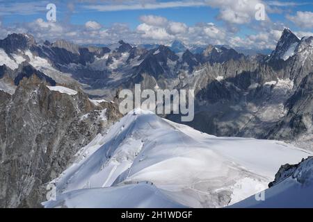 In cima al monte bianco Stockfoto