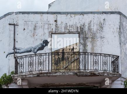 Zerstörtes Haus in der Altstadt von Panama City, Panama Stockfoto