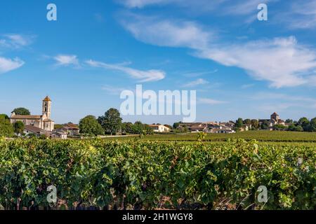 Die Eglise Saint-Georges de Montagne près de Saint-Emilion, Gironde, Südfrankreich Stockfoto