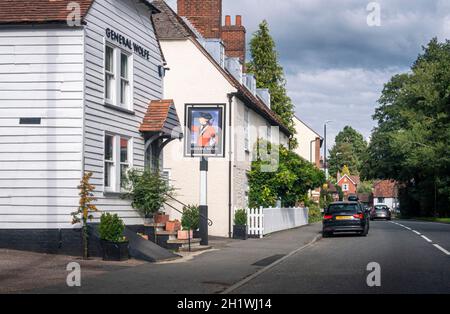 General Wolfe, öffentliches Haus im Dorf Westerham, Kent, Großbritannien Stockfoto