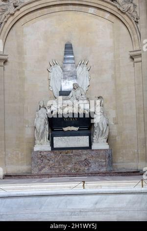 Paris - Die Nationale Residenz der Invaliden. Der Marschall Vauban Grab Stockfoto