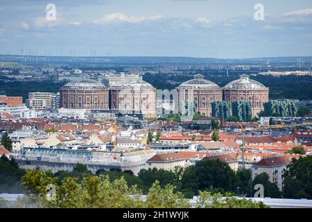 Blick vom Laar Berg in Wien auf Simming, Wien, Österreich, Europa - Blick vom Laar Berg in Wien nach Simming, Wien, Österreich, Europa Stockfoto