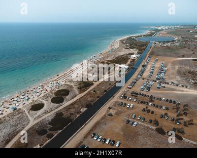 Ein fantastischer Strand in apulien: maldive del salento Stockfoto