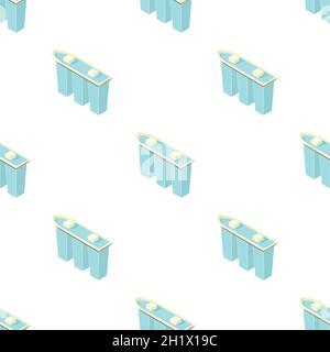 Marina Bay Sands Hotel in Singapur Muster nahtlose Hintergrund Textur wiederholen Tapete geometrischen Vektor Stock Vektor