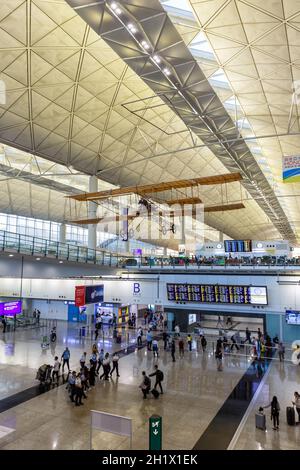 Hongkong, China - 20. September 2019: Terminal des Hong Kong Airport (HKG) in China. Stockfoto