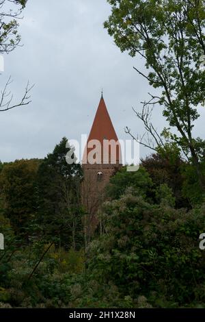 Blick von der deutschen Insel Poel in der Nähe des Dorfes Kirchdorf im Herbst Stockfoto