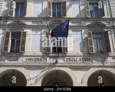 Die Universita di Torino (Übersetzung Universität Turin) in Turin, Italien Stockfoto