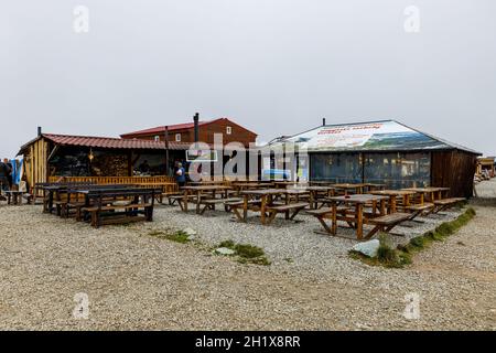 Ein kleines Restaurant an der Transalpine Straße in den karpaten in rumänien Stockfoto