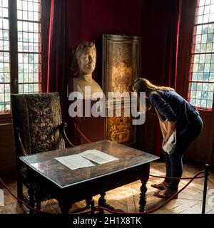 FRANKREICH. PARIS (16. ARRONDISSEMENT). BALZAC'S HOUSE. STUDIE VON HONORE DE BALZAC'S Stockfoto