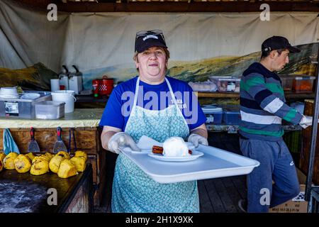 Ein kleines Restaurant an der Transalpine Straße in den karpaten in rumänien Stockfoto