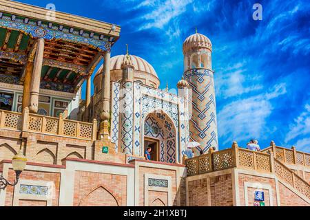 SAMARKAND, Usbekistan - Mai 8, 2019: Gedenkstätte von Islam Karimow Samarkand, Usbekistan. Stockfoto