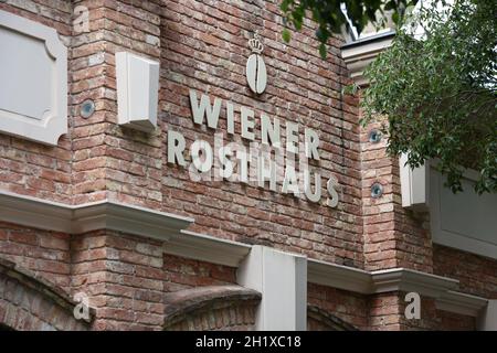 Wiener Rösthaus im großen Vergnugungspark 'Prater' in Wien, Österreich, Europa - Wiener Rösthaus im großen Freizeitpark 'Prater' in Wien, Austr Stockfoto