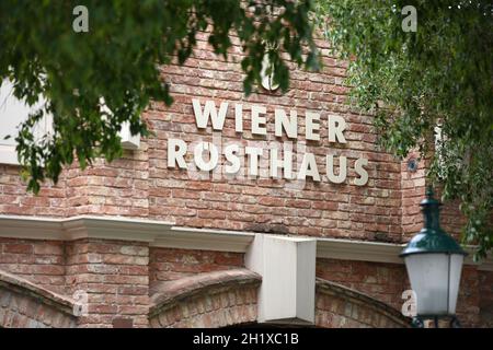 Wiener Rösthaus im großen Vergnugungspark 'Prater' in Wien, Österreich, Europa - Wiener Rösthaus im großen Freizeitpark 'Prater' in Wien, Austr Stockfoto