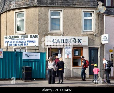 STONEHAVEN ABERDEENSHIRE SCHOTTLAND DIE WELTBERÜHMTE CARRON FISCHBAR ODER FISH AND CHIP SHOP Stockfoto