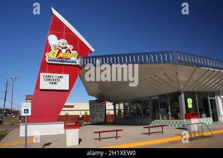 Tyler, TX: Andy's Frozen Custard befindet sich am South Broadway in Tyler, TX Stockfoto