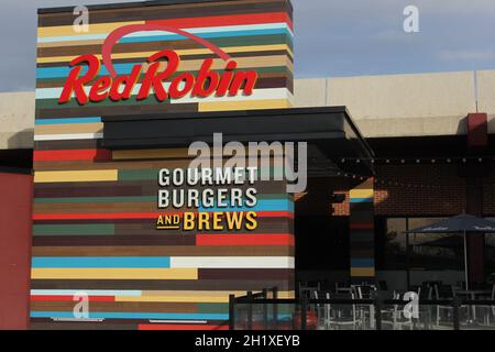 Wichita Falls, TX - 8. Februar 2019: Red Robin Restaurant in der Sikes Senter Mall Stockfoto