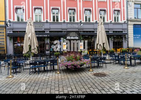 Oslo, Norwegen. September 2021. Außenansicht National Jazz Scene Event Veranstaltungsort im Stadtzentrum Stockfoto