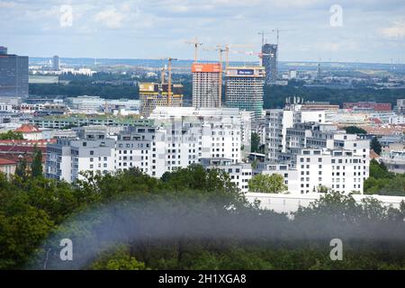 Blick vom Laar Berg in Wien auf Simming, Wien, Österreich, Europa - Blick vom Laar Berg in Wien nach Simming, Wien, Österreich, Europa Stockfoto