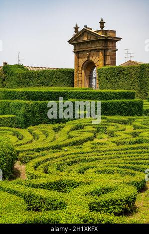 Der manieristische Überraschungsgarten in Bagnaia, Viterbo, Mittelitalien, wird Jacopo Barozzi da Vignola zugeschrieben Stockfoto