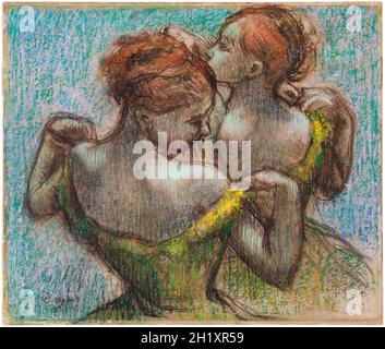 Edgar Degas, zwei Tänzer, halblang, Pastellzeichnung, vor 1917 Stockfoto