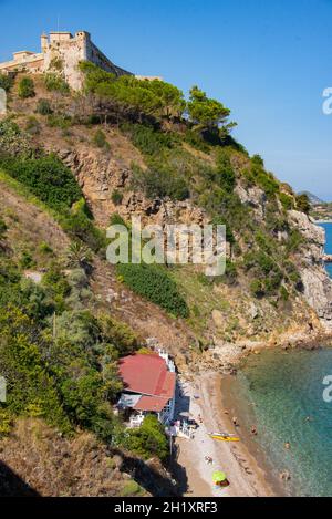 Europa, Italien, Toskana, Insel Elba, Portoferraio, Viste Beach Stockfoto