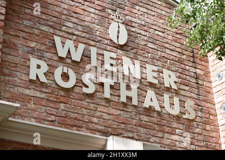 Wiener Rösthaus im großen Vergnugungspark 'Prater' in Wien, Österreich, Europa - Wiener Rösthaus im großen Freizeitpark 'Prater' in Wien, Austr Stockfoto