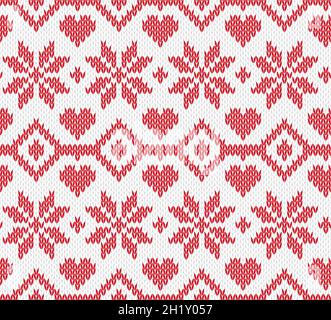 Gestrickte nahtlose Muster, Vector Illustration Stock Vektor