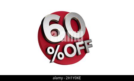 60 % Rabatt auf 3d Sign-on White Special Stockfoto